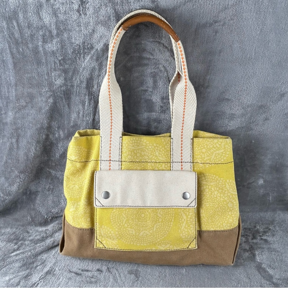 Fossil Lena Tote Bag Chartreuse Yellow Shoulder Bag‎ Vintage 90s Y2K Retro 90s